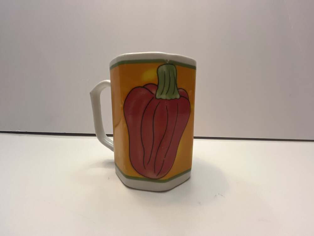 Gates Ware by Laurie Gates Yellow Pepper Hexagonal Ceramic Mug